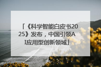 《科学智能白皮书2025》发布，中国引领AI应用型创新领域