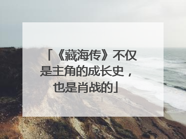 《藏海传》不仅是主角的成长史，也是肖战的