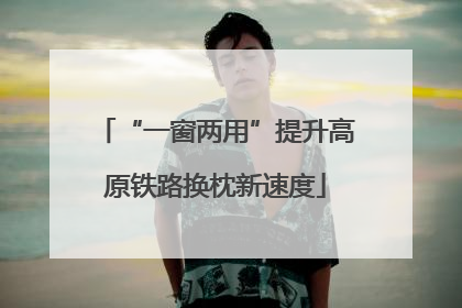 “一窗两用”提升高原铁路换枕新速度