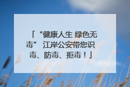 “健康人生 绿色无毒” 江岸公安带您识毒、防毒、拒毒！