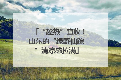 “趁热”查收！山东的“绿野仙踪”清凉感拉满