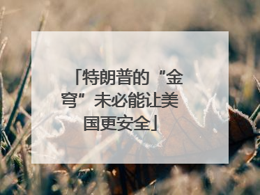 特朗普的“金穹”未必能让美国更安全