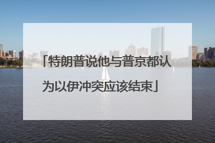 特朗普说他与普京都认为以伊冲突应该结束