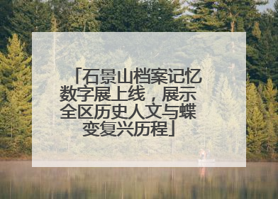 石景山档案记忆数字展上线，展示全区历史人文与蝶变复兴历程