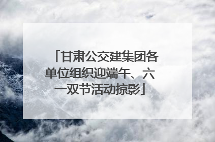 甘肃公交建集团各单位组织迎端午、六一双节活动掠影
