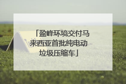 盈峰环境交付马来西亚首批纯电动垃圾压缩车