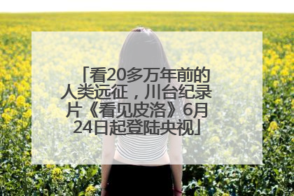 看20多万年前的人类远征，川台纪录片《看见皮洛》6月24日起登陆央视