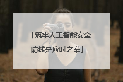 筑牢人工智能安全防线是应时之举