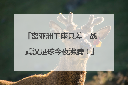 离亚洲王座只差一战 武汉足球今夜沸腾！