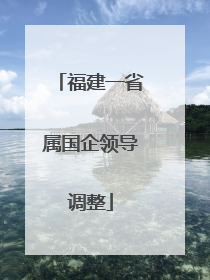 福建一省属国企领导调整