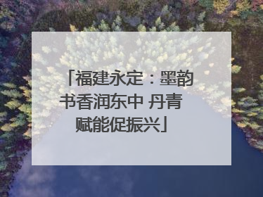 福建永定：墨韵书香润东中 丹青赋能促振兴