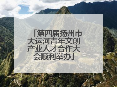 第四届扬州市大运河青年文创产业人才合作大会顺利举办
