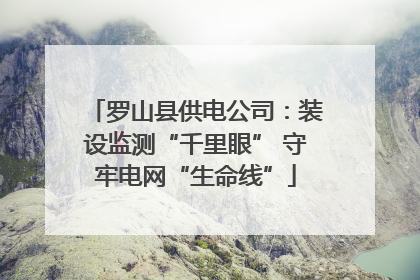 罗山县供电公司：装设监测“千里眼” 守牢电网“生命线”