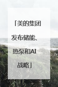 美的集团发布储能、热泵和AI战略