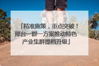 精准施策，重点突破！邢台一群一方案推动特色产业集群提档升级