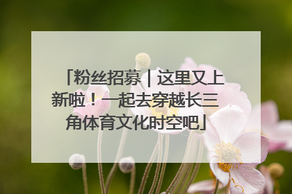 粉丝招募｜这里又上新啦！一起去穿越长三角体育文化时空吧