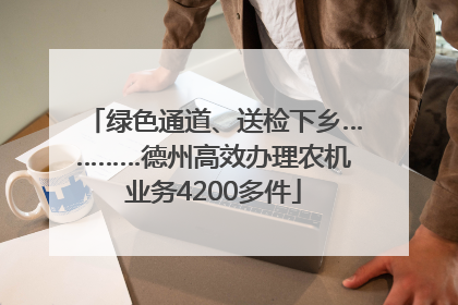 绿色通道、送检下乡…………德州高效办理农机业务4200多件