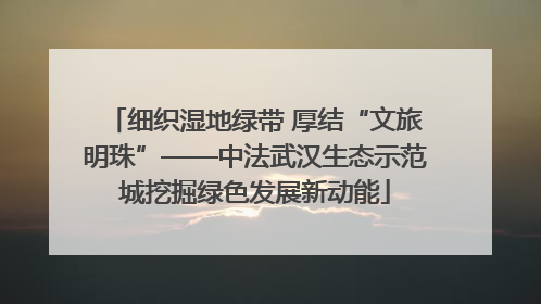 细织湿地绿带 厚结“文旅明珠”——中法武汉生态示范城挖掘绿色发展新动能
