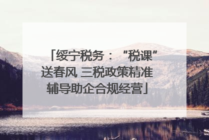 绥宁税务：“税课”送春风 三税政策精准辅导助企合规经营