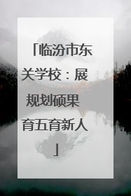 临汾市东关学校：展规划硕果 育五育新人