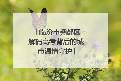 临汾市尧都区：解码高考背后的城市温情守护