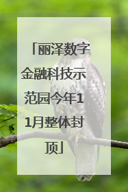 丽泽数字金融科技示范园今年11月整体封顶
