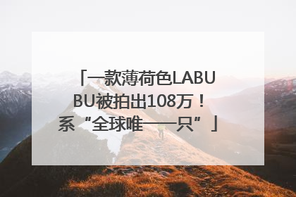 一款薄荷色LABUBU被拍出108万！系“全球唯一一只”