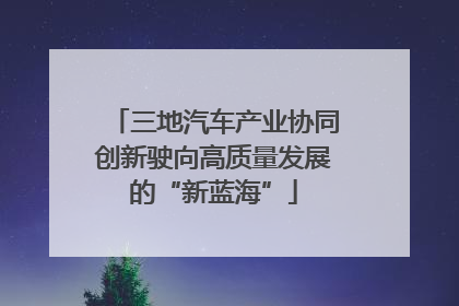 三地汽车产业协同创新驶向高质量发展的“新蓝海”