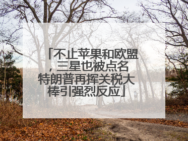 不止苹果和欧盟，三星也被点名 特朗普再挥关税大棒引强烈反应