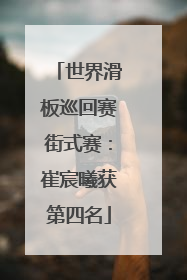 世界滑板巡回赛街式赛：崔宸曦获第四名