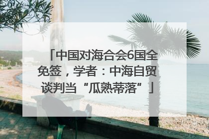中国对海合会6国全免签，学者：中海自贸谈判当“瓜熟蒂落”