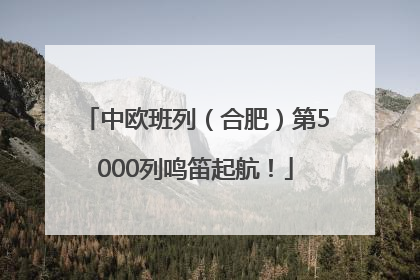 中欧班列（合肥）第5000列鸣笛起航！