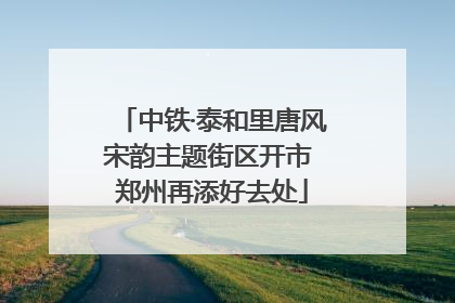 中铁·泰和里唐风宋韵主题街区开市 郑州再添好去处