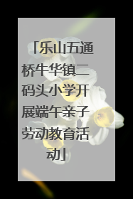 乐山五通桥牛华镇二码头小学开展端午亲子劳动教育活动