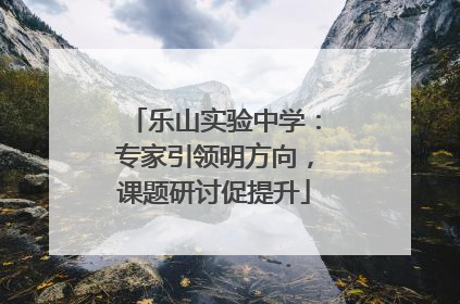 乐山实验中学：专家引领明方向，课题研讨促提升