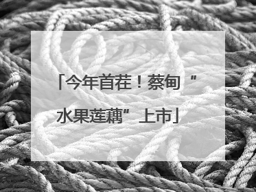 今年首茬！蔡甸“水果莲藕”上市