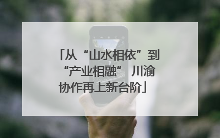 从“山水相依”到“产业相融” 川渝协作再上新台阶