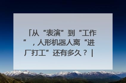 从“表演”到“工作”，人形机器人离“进厂打工”还有多久？｜机器人商业新纪元