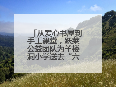 从爱心书屋到手工课堂，跃莱公益团队为羊楼洞小学送去“六一”特别礼物