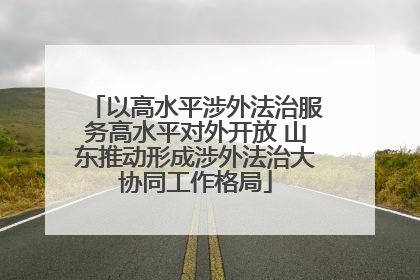 以高水平涉外法治服务高水平对外开放 山东推动形成涉外法治大协同工作格局