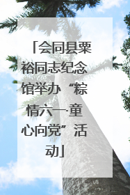 会同县粟裕同志纪念馆举办“粽情六一·童心向党”活动