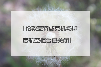 伦敦盖特威克机场印度航空柜台已关闭