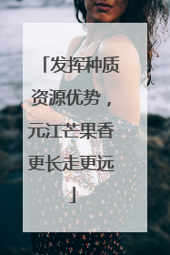 发挥种质资源优势，元江芒果香更长走更远