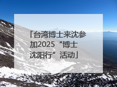 台湾博士来沈参加2025“博士沈阳行”活动
