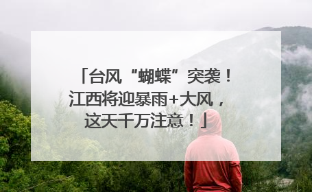 台风“蝴蝶”突袭！江西将迎暴雨+大风，这天千万注意！