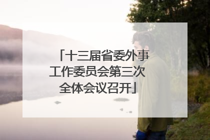十三届省委外事工作委员会第三次全体会议召开