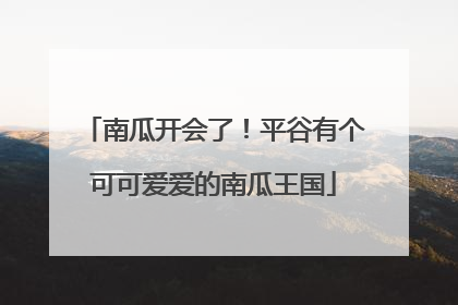 南瓜开会了！平谷有个可可爱爱的南瓜王国
