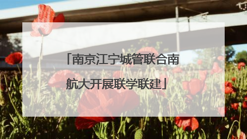 南京江宁城管联合南航大开展联学联建