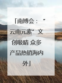 南博会：“云南元素”文创吸睛 众多产品热销海内外