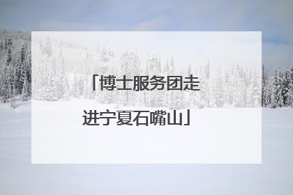 博士服务团走进宁夏石嘴山